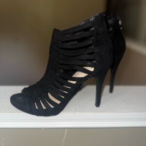 Fergalicious Black Heels with Cut-Out Design